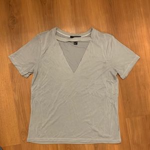Forever 21 gray cut out top size medium